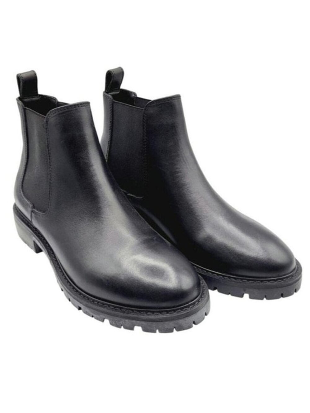 Steve Madden Black Leopold Chelsea Boots | Size 9.5